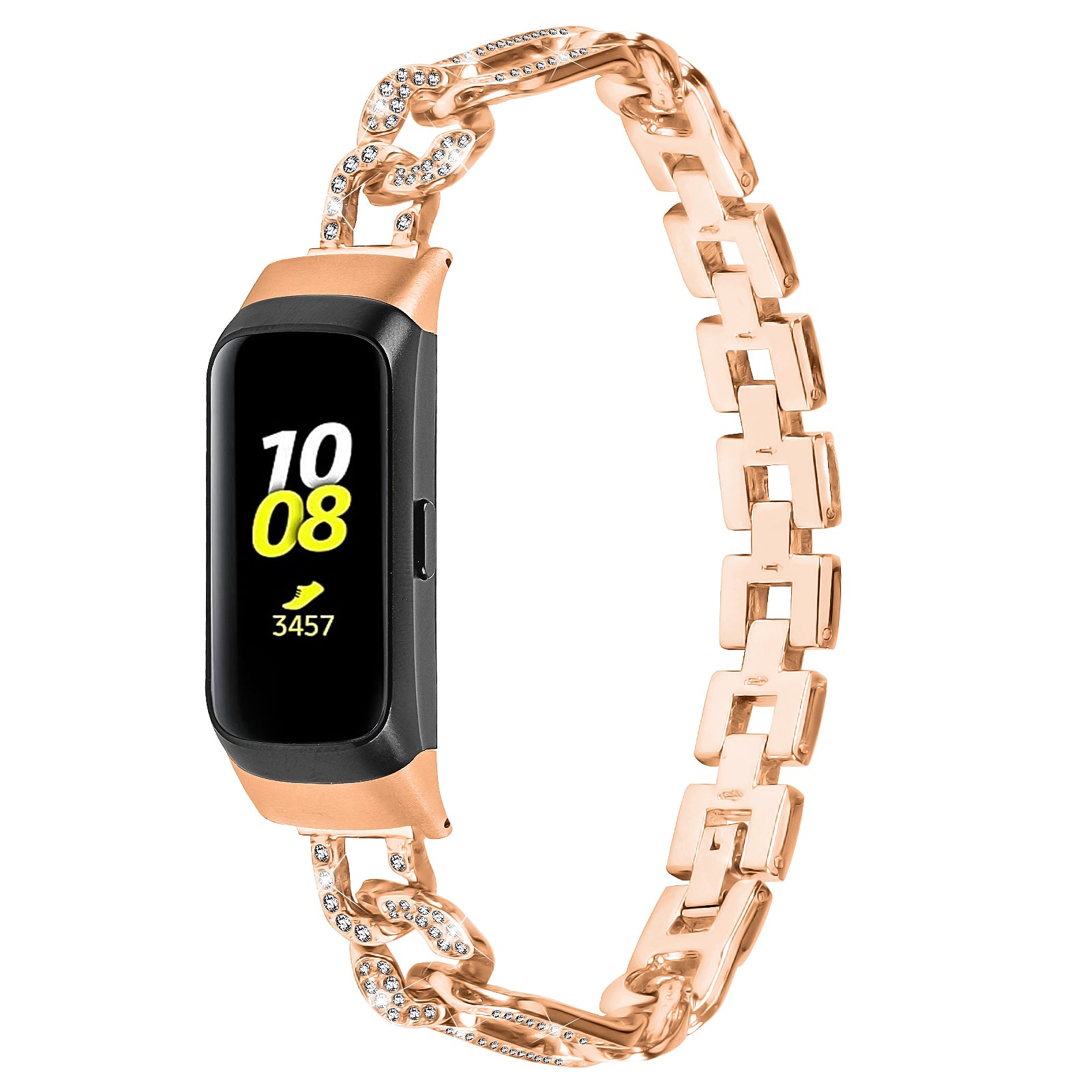 For Samsung Galaxy Fit SM-R370 Rhinestone Decor Watch Band Alloy Metal Jewelry Bracelet Wristband For Samsung Galaxy Fit SM-R370 Rhinestone Decor Watch Band Alloy Metal Jewelry Bracelet Wristband